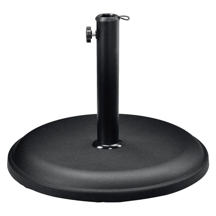 GLOBAL INDUSTRIAL Umbrella Base, Round, Concrete, 33 lb Capacity, 18 x 18 x 13.5, Black (GBE695474)