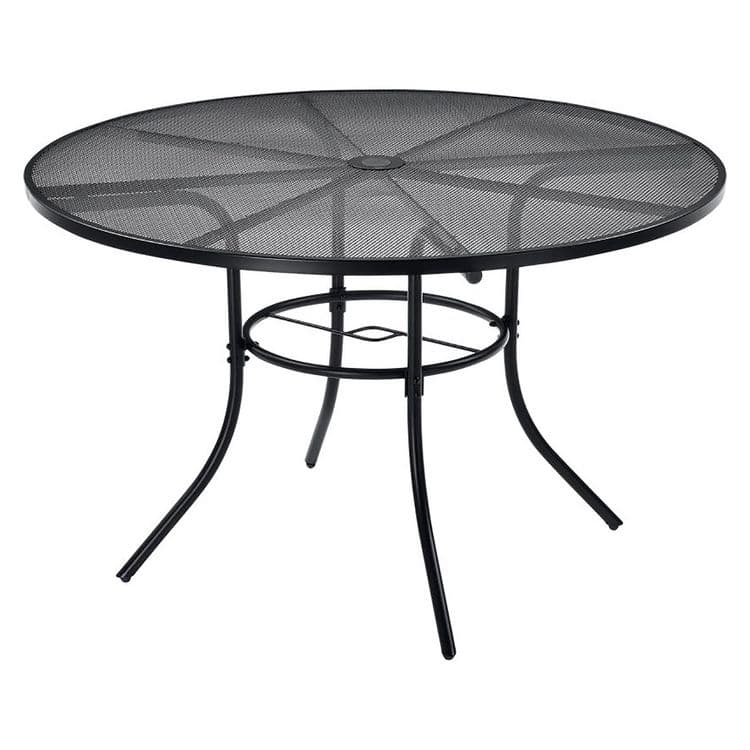 GLOBAL INDUSTRIAL Interion Mesh Cafe Table and Chair Sets, Round, 36" Dia x 29"h, Black Top, Black Base/Legs (GBE695972) thumbnail 2