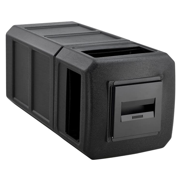 GLOBAL INDUSTRIAL Square Plastic Waste Receptacle, Ashtray Lid with Open Sides, 42 gal, Black (GBE641540BK) thumbnail 4
