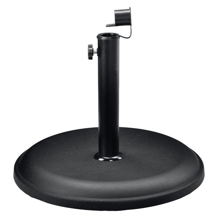 GLOBAL INDUSTRIAL Umbrella Base, Round, Concrete, 33 lb Capacity, 18 x 18 x 13.5, Black (GBE695474) thumbnail 2
