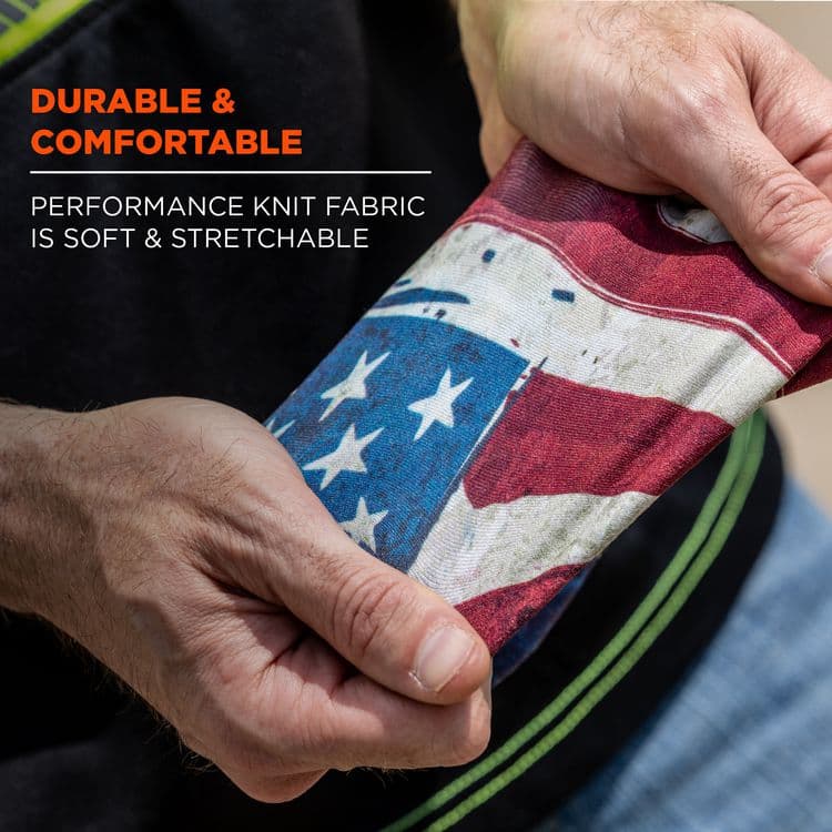 ERGODYNE CORPORATION Chill-Its 6695 Sun Protection Arm Sleeves, Polyester/Spandex, X-Large/2X-Large, American Flag (EGO12194) thumbnail 3