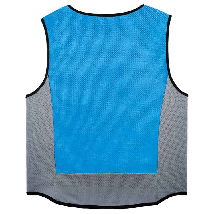 ERGODYNE CORPORATION Chill-Its 6667 Wet Evaporative PVA Cooling Vest with Zipper, PVA, 4X-Large, Blue (EGO12698) thumbnail 2