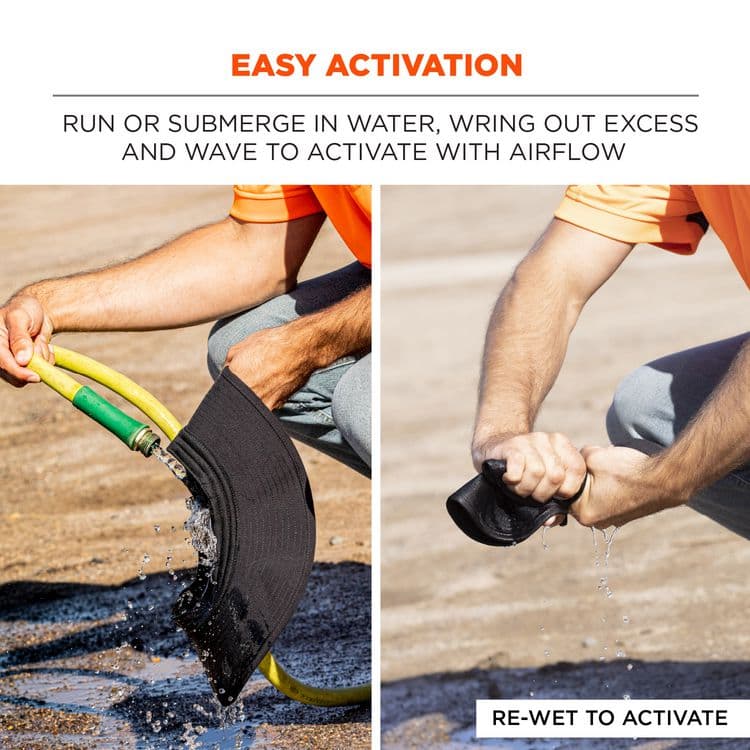 ERGODYNE CORPORATION Chill-Its 8939 Cooling Bucket Hat, Polyester/Spandex, One Size Fits Most, Gray (EGO12666) thumbnail 3