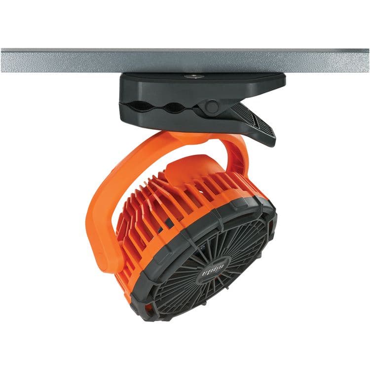 ERGODYNE CORPORATION Chill-Its 6090 Rechargeable Portable Jobsite Fan, 9.5", 2 Speeds, Orange/Black (EGO12800) thumbnail 2