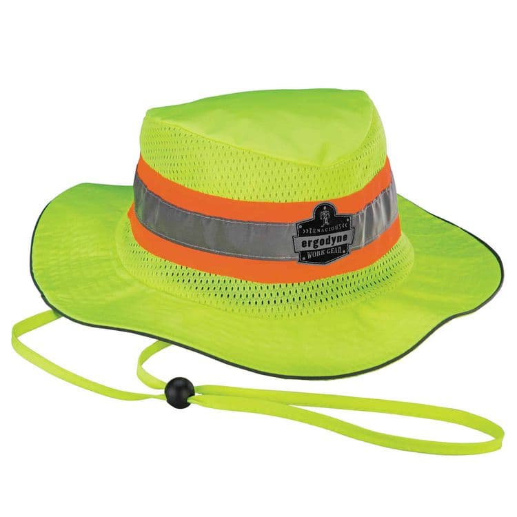 ERGODYNE CORPORATION Chill-Its 8935CT Hi-Vis PVA Ranger Sun Hat, Polyester/PVA, 2X-Large/3X-Large, Lime (EGO12600)
