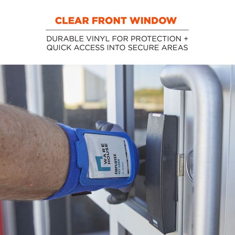 ERGODYNE CORPORATION Squids 3388 Wrist ID/Badge Holder, Vertical, Blue, 3.5 x 5.5 Holder, 2.75 x 3.75 Insert (EGO19963) thumbnail 3