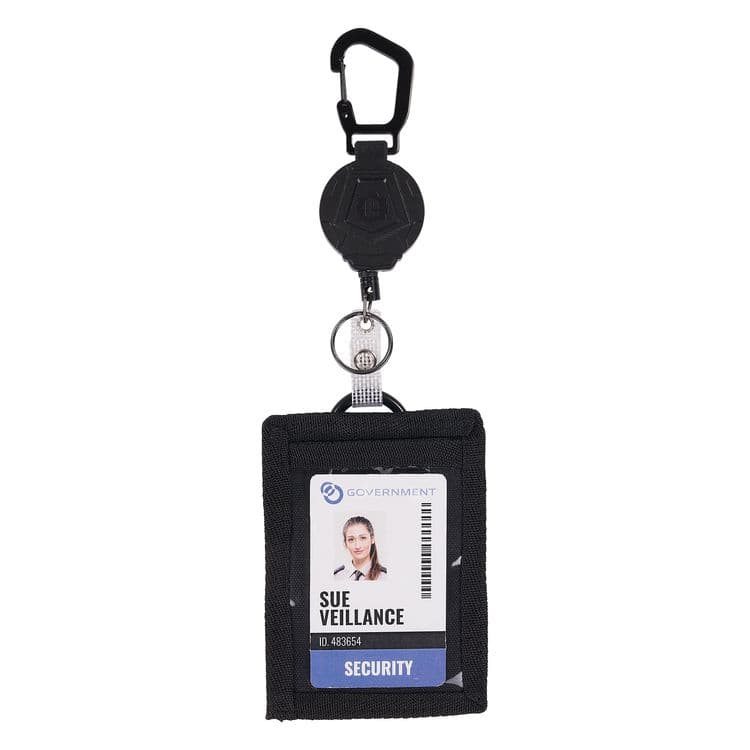 ERGODYNE CORPORATION Squids 3389 Wallet ID/Badge Holder,Horizontal/Vertical, Black, 3.75 x 5 for 2.75 x 3.5 Insert, 18" Cord (EGO19964) thumbnail 3