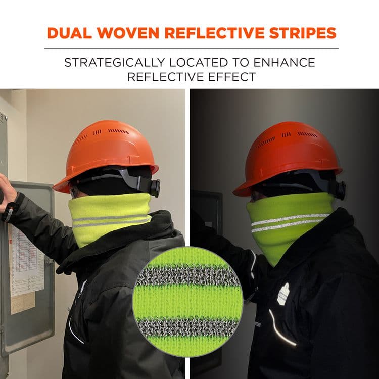 ERGODYNE CORPORATION N-Ferno 6961 Reflective Winter Neck Gaiter, One Size Fits Most, Lime (EGO16958) thumbnail 4