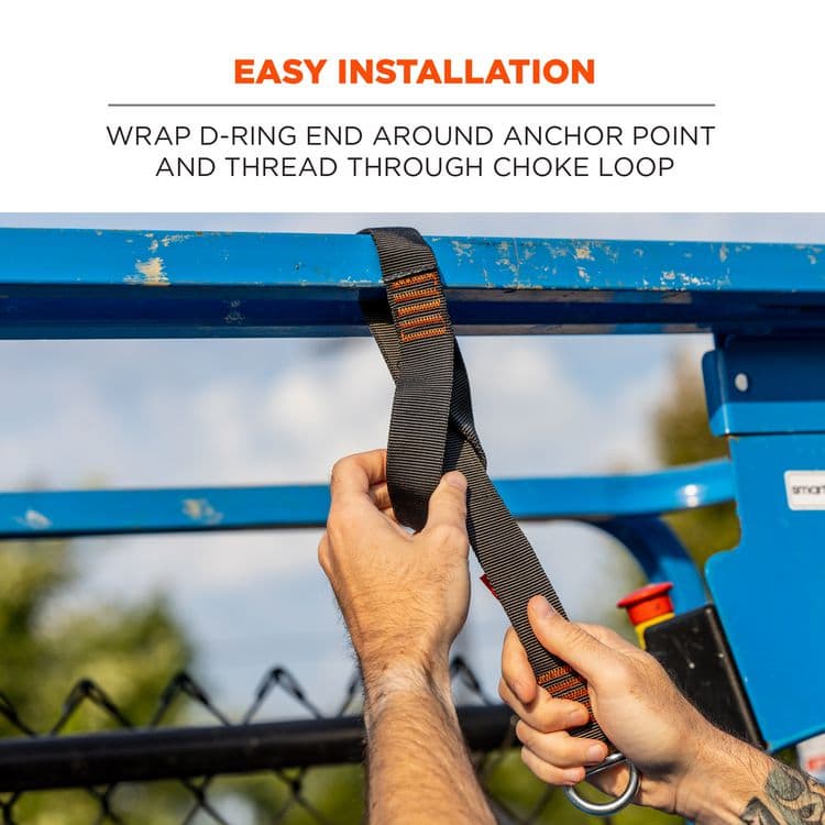 ERGODYNE CORPORATION Squids 3176 Anchor Choke Strap for Tool Tethering, 40 lb Max Safe Working Capacity, 24" Long, Black (EGO19176) thumbnail 4