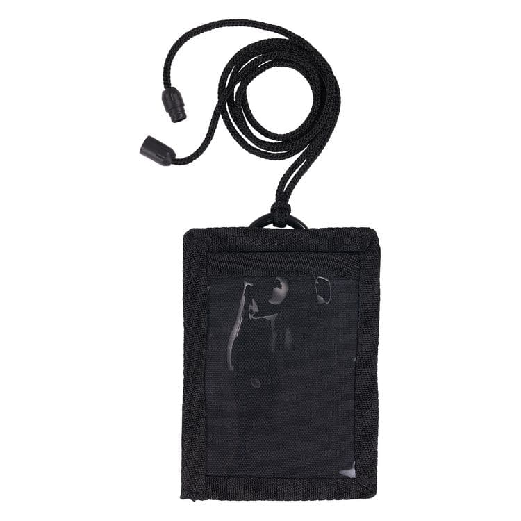 ERGODYNE CORPORATION Squids 3389 Wallet ID/Badge Holder,Horizontal/Vertical, Black, 3.75 x 5 for 2.75 x 3.5 Insert, 18" Cord (EGO19964)
