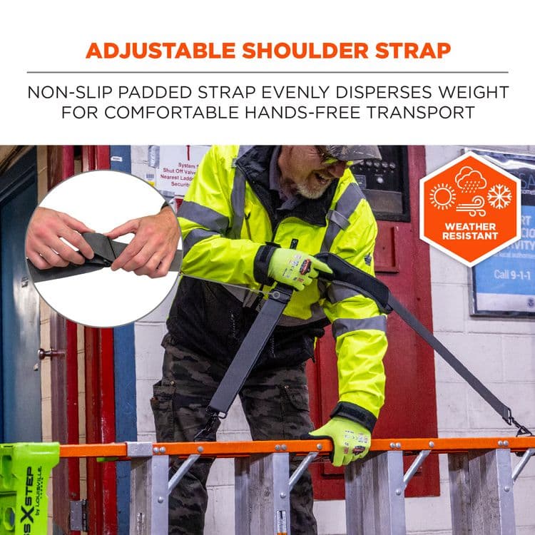 ERGODYNE CORPORATION Arsenal 5302 Ladder Shoulder Lifting Strap, Supports Up to 100 lb, 2 x 4 x 10.5, Black (EGO19198) thumbnail 3