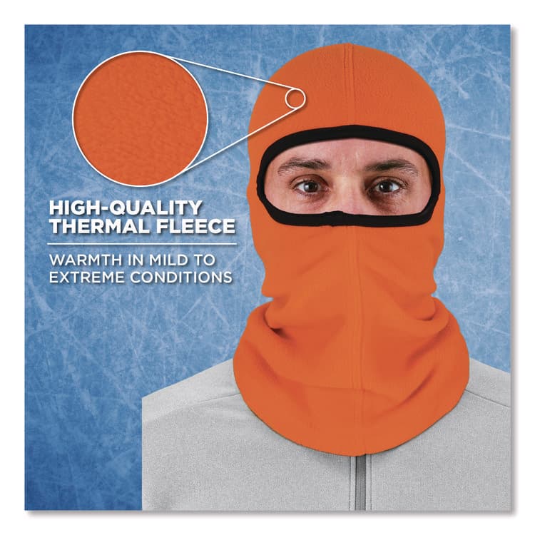 ERGODYNE CORPORATION N-Ferno 6821 Fleece Balaclava Face Mask, One Size Fits Most, Orange (EGO16954) thumbnail 3