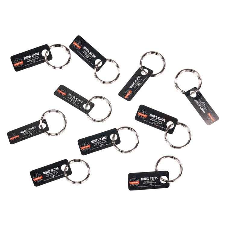 ERGODYNE CORPORATION Squids 3785 Split Ring Tool Attachment, 2 lb Max Working Capacity, 1" dia, Silver, 10/Pack (EGO19785)