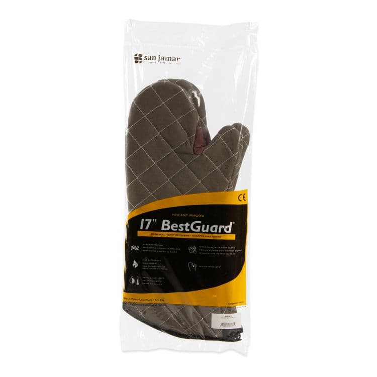 CFS BRANDS Bestguard Oven Mitt, 17", WebGuard Plus Fabric, Tan, Pair (SJM800FG17) thumbnail 2