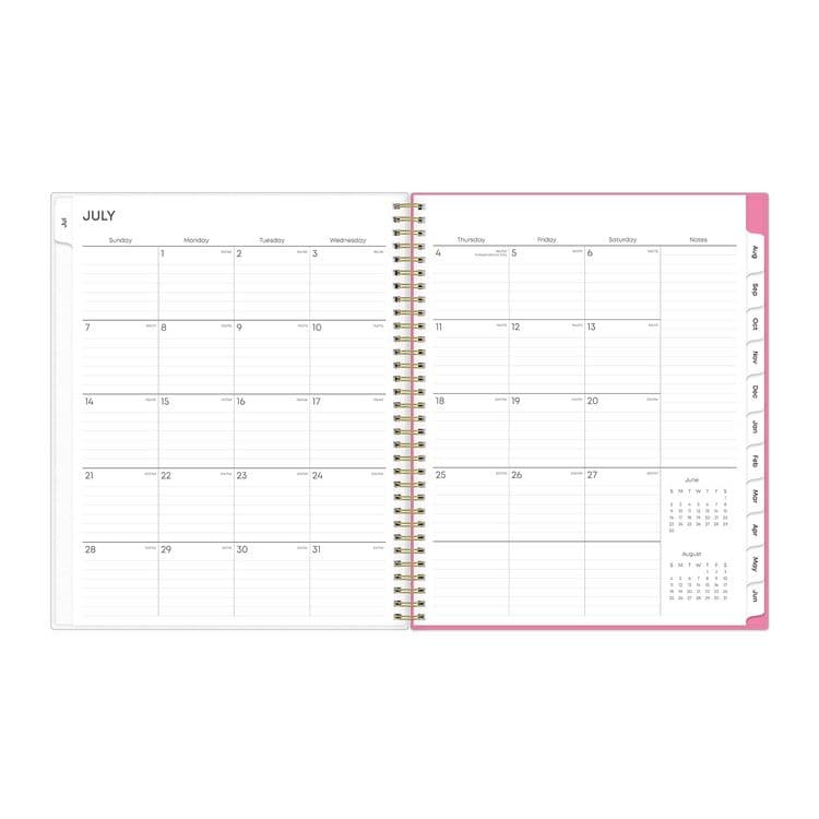 BLUE SKY Roosevelt Pink Academic Weekly/Monthly Planner, Floral Artwork, 11" x 8.5", Pink/Gray Cover, 12-Month (July-June): 2025-2026 (BLS128691) thumbnail 4
