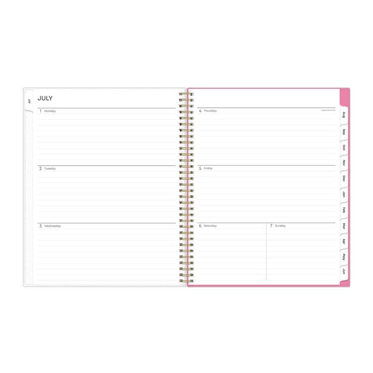 BLUE SKY Roosevelt Pink Academic Weekly/Monthly Planner, Floral Artwork, 11" x 8.5", Pink/Gray Cover, 12-Month (July-June): 2025-2026 (BLS128691) thumbnail 3