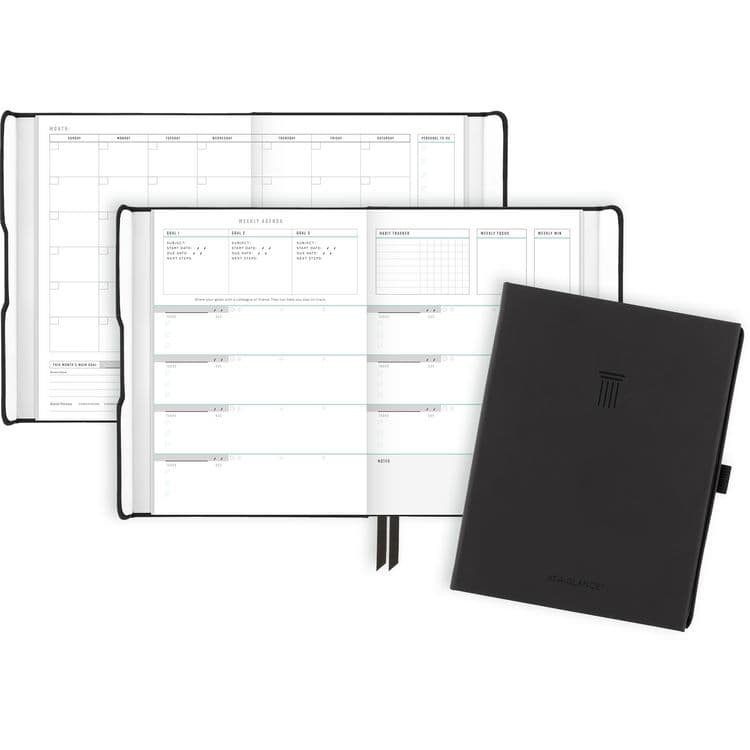 AT-A-GLANCE Foundation Undated Weekly/Monthly Planner, 8.5" x 6.75", Black Cover, 12-Month: Undated (AAGFD20005) thumbnail 4