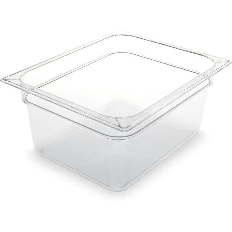 CFS BRANDS StorPlus Polycarbonate Food Pan, 8.7 qt, 10.38 x 12.75 x 6, Clear, Plastic (CFS10222B07)