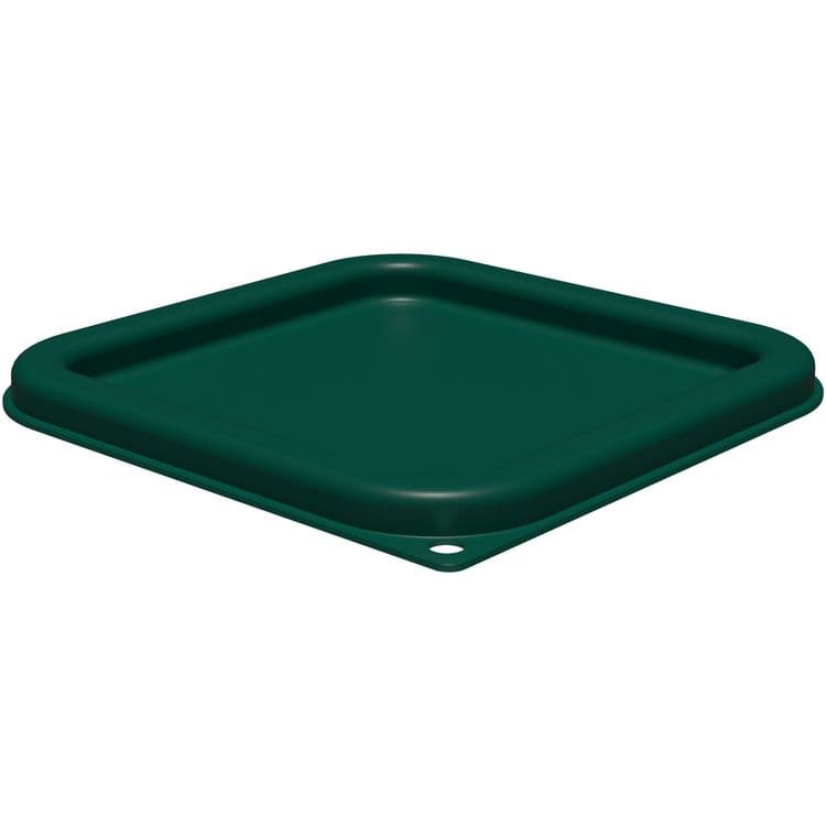 CFS BRANDS Squares Food Storage Container Lid, 7.31 x 7.31 x 0.63, Forest Green, Plastic (CFS1197008)