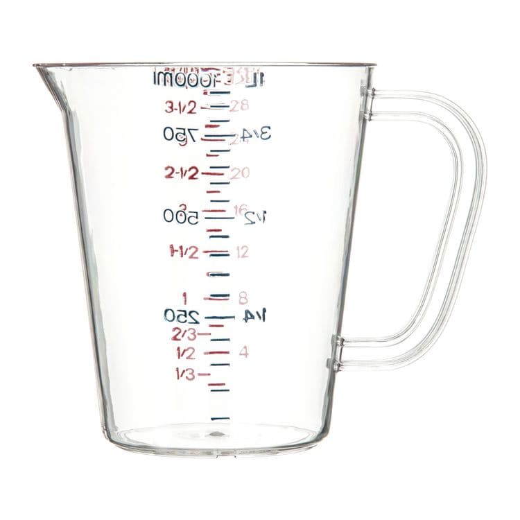 CFS BRANDS Commercial Measuring Cup, 1 qt, Plastic, Clear (CFS4314307) thumbnail 2