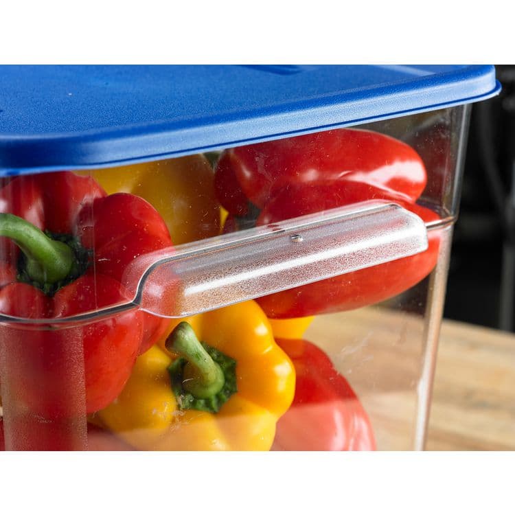 CFS BRANDS Squares Food Storage Container Lid, 11.38 x 11.38 x 0.63, Blue, Plastic (CFS1197260) thumbnail 4