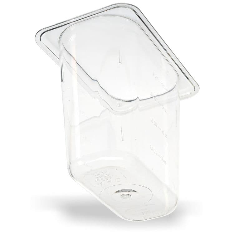 CFS BRANDS StorPlus Polycarbonate Food Pan, 1.4 qt, 4.25 x 6.93 x 6, Clear, Plastic (CFS3068807) thumbnail 2