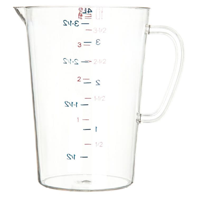 CFS BRANDS Commercial Measuring Cup, 1 gal, Plastic, Clear (CFS4314507) thumbnail 2