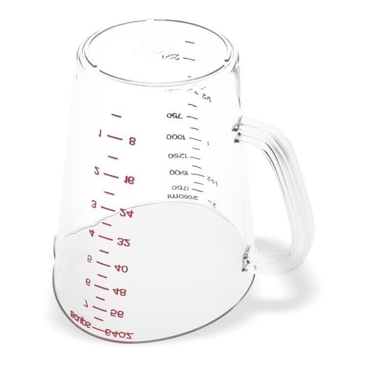 CFS BRANDS Commercial Measuring Cup, 0.5 gal, Plastic, Clear (CFS4314407) thumbnail 4