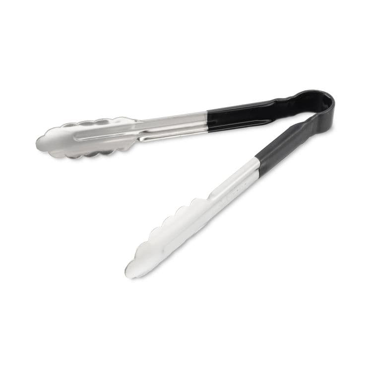 CFS BRANDS Dura-Kool Tongs, Stainless Steel, 9.5", Silver/Black (CFS60756003)