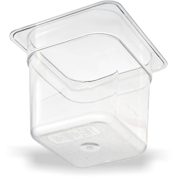 CFS BRANDS StorPlus Polycarbonate Food Pan, 2.5 qt, 6.38 x 6.75 x 6, Clear, Plastic (CFS3068507) thumbnail 3