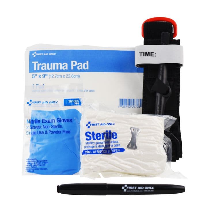 FIRST AID ONLY, . Critical Essentials Bleeding Control Kit for Limb Wounds, 8 Pieces, Plastic Bag (FAO91512) thumbnail 2