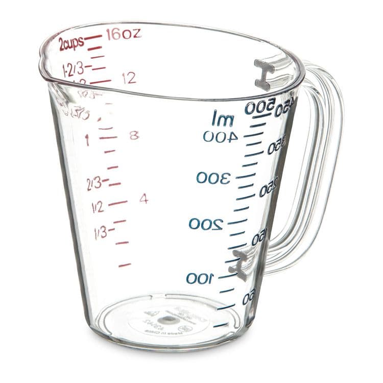 CFS BRANDS Commercial Measuring Cup, 1 pt, Plastic, Clear (CFS4314207)