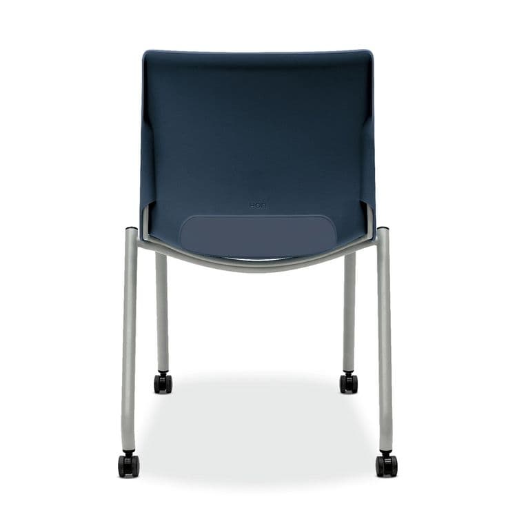 HON COMPANY Motivate Four-Leg Stacking Chair, Up to 300 lbs, 18" Seat Height, Regatta Seat and Back, Platinum Base, 2/Carton (HONMG1NSREPLAT) thumbnail 2
