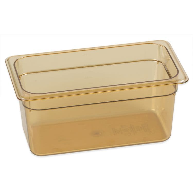 CFS BRANDS StorPlus High Heat Food Pan, 5.7 qt, 12.75 x 12.75 x 6, Amber, Plastic (CFS3086213)
