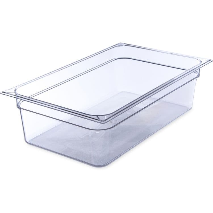 CFS BRANDS StorPlus Polycarbonate Food Pan, 19.4 qt, 12.5 x 20.75 x 6, Clear, Plastic (CFS10202B07)