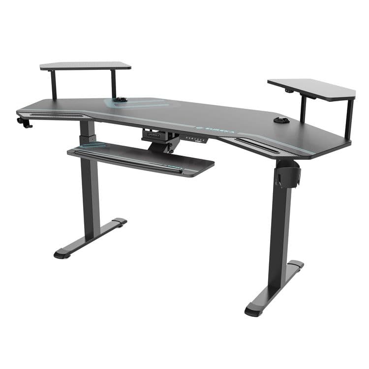 EUREKA ERGONOMIC Aero Standing Desk, 71.93" x 29.93" x 34.62" to 53.18", Black (EKAES71B)
