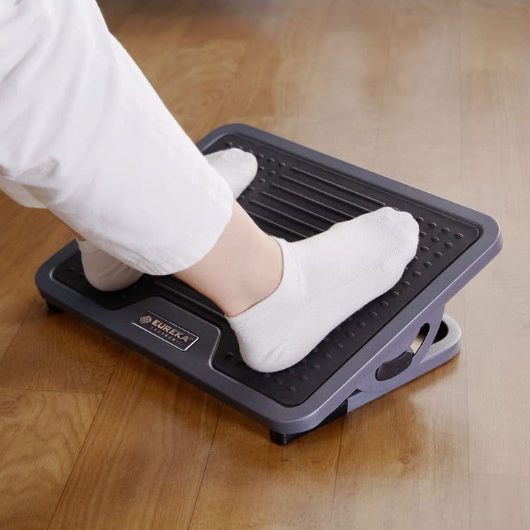 EUREKA ERGONOMIC Adjustable Ergonomic Footrest, 15.38 x 11.81 x 3.32 to 5.19, Black/Gray (EKADSN03048) thumbnail 2