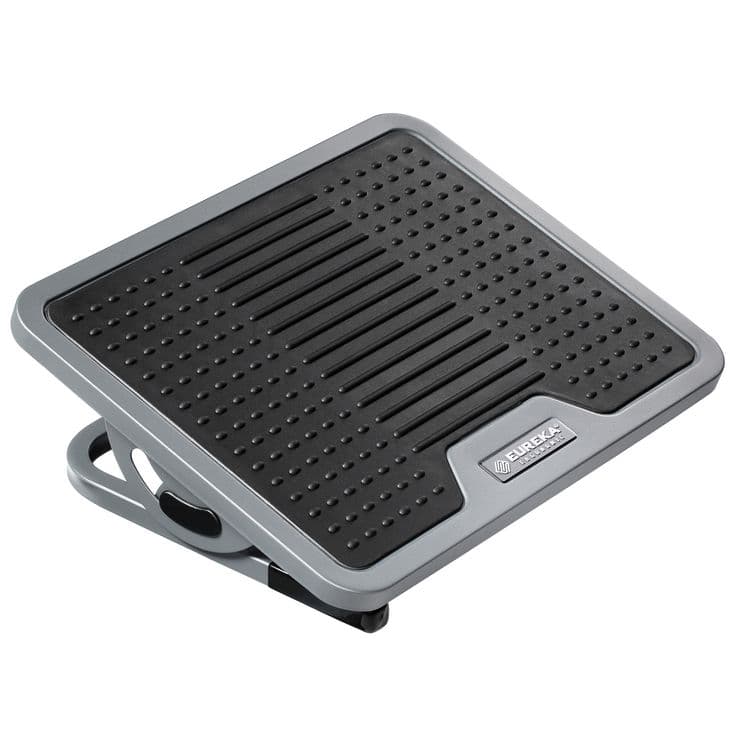 EUREKA ERGONOMIC Adjustable Ergonomic Footrest, 15.38 x 11.81 x 3.32 to 5.19, Black/Gray (EKADSN03048)