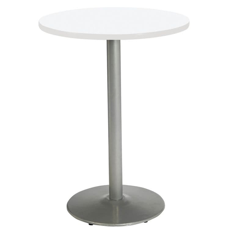 KFI STUDIOS Pedestal Bistro Table with Four Sky Blue Kool Series Barstools, Round, 36" Dia x 41h, Designer White (KFI811774037143) thumbnail 2