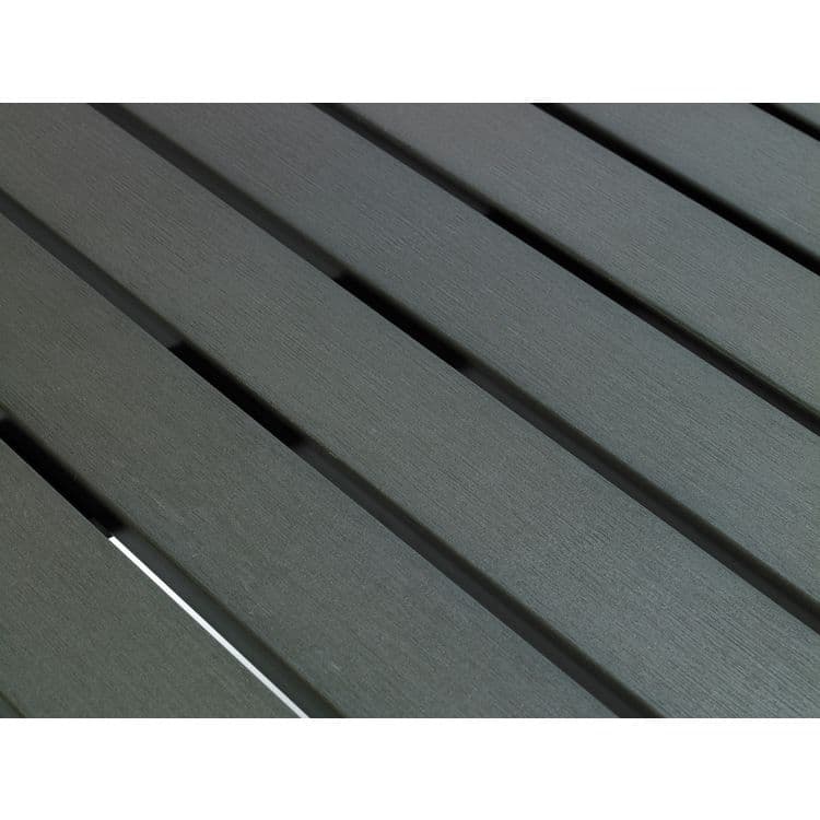 KFI STUDIOS Eveleen Outdoor Patio Table with Two Gray Powder-Coated Polymer Chairs, 30" Dia x 29h, Designer White (KFI840031918451) thumbnail 4