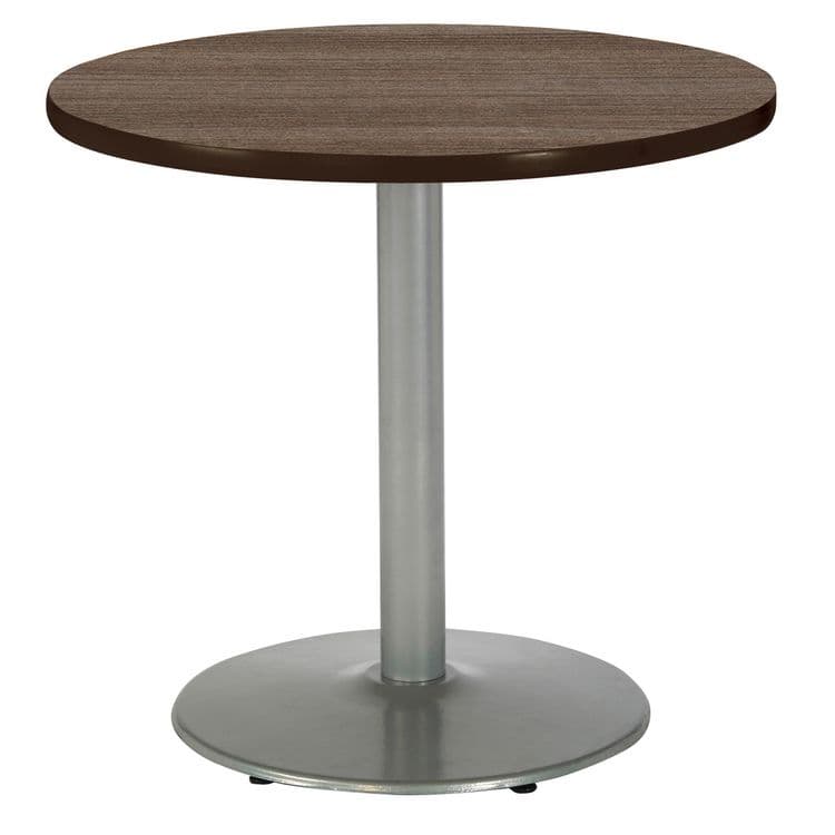 KFI STUDIOS Pedestal Table with Four Black Kool Series Chairs, Round, 36" Dia x 29h, Studio Teak (KFI811774036894) thumbnail 2