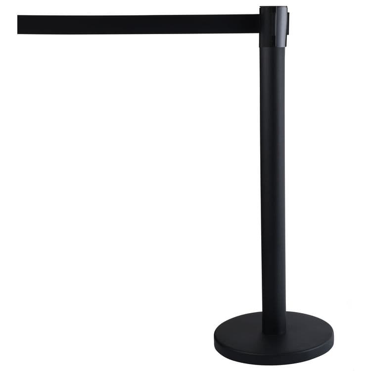 TATCO Economy Crowd Control, Assorted Materials, 14" x 35" x 9 ft 6", Black, 2/Carton (TCO16600) thumbnail 2