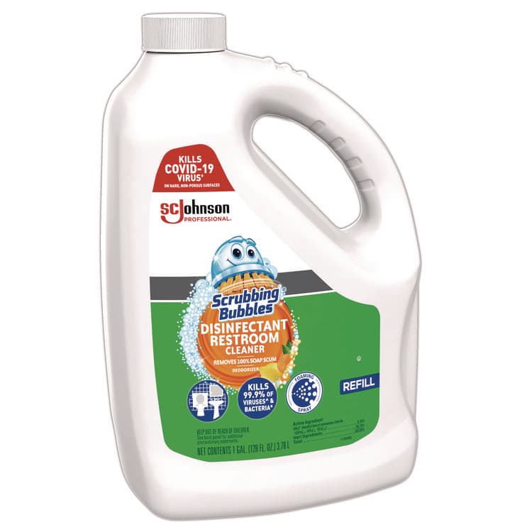 SC JOHNSON Disinfectant Restroom Cleaner, Citrus Scent, 1 gal Bottle, 4/Carton (SJN335599) thumbnail 2