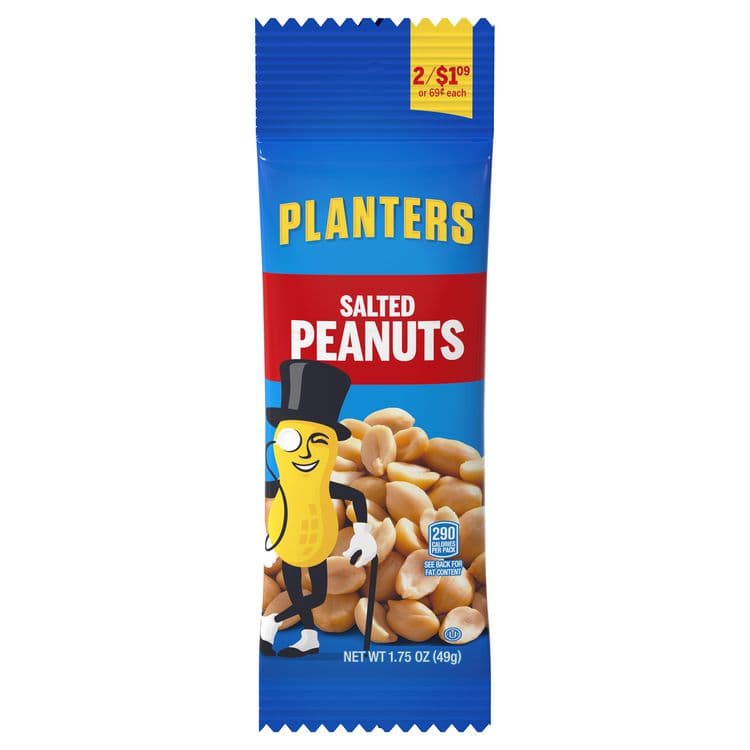 KRAFT FOODS, Salted Peanuts, 1.75 oz Pack, 18 Packets/Box, 2 Boxes/Carton (GRR60004060) thumbnail 2