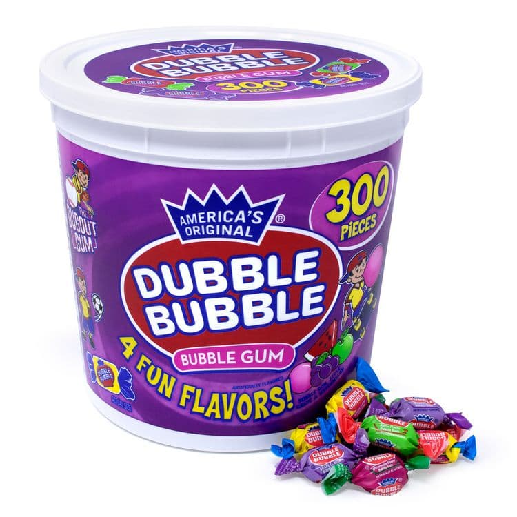 TOOTSIE ROLL INDUSTRIES Bubble Gum Assorted Flavor Twist Tub, 0.16 oz Individually Wrapped, 300/Tub, 2 Tubs/Carton (GRR60004082) thumbnail 2