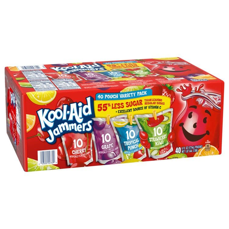 KRAFT FOODS, Jammers Juice Pouch Variety Pack, 6 oz Pouch, 80/Carton (GRR60004076) thumbnail 2