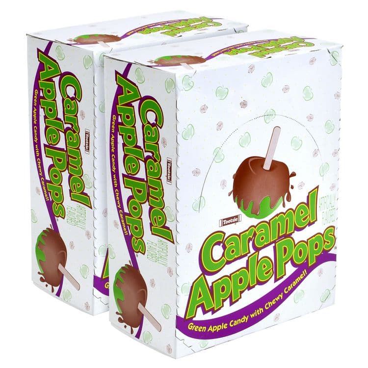 TOOTSIE ROLL INDUSTRIES Caramel Apple Pops, 0.63 oz Individually Wrapped, 48/Box, 2 Boxes/Carton (GRR60004066)