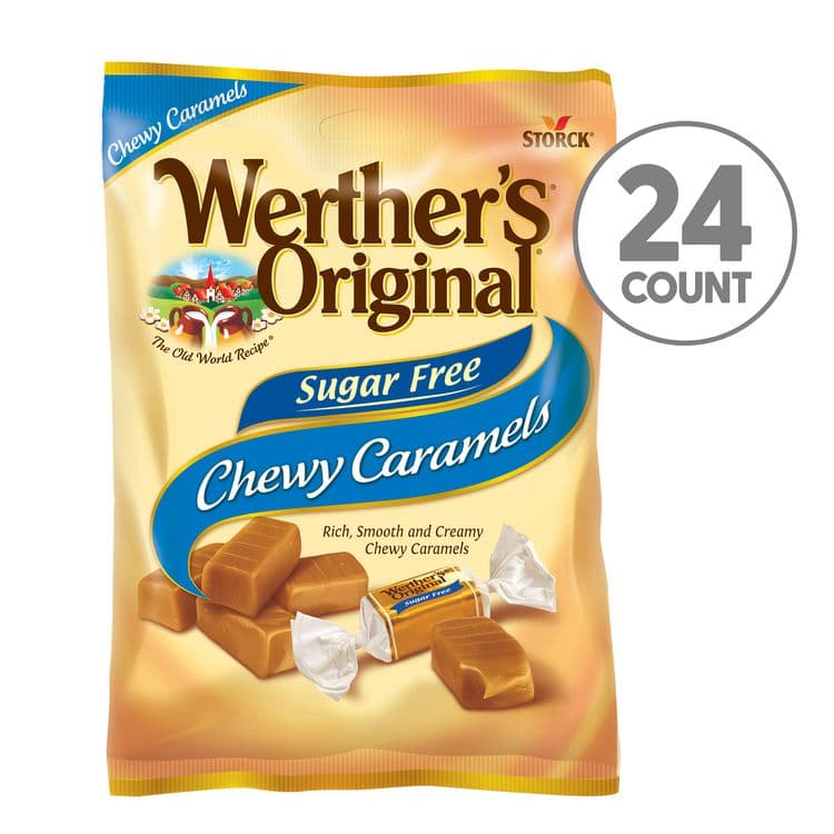 STORCK Chewy Caramels Sugar Free, 1.48 oz Bag, 24/Carton (GRR60004088) thumbnail 3