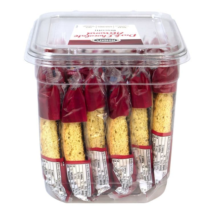 NONNI'S Biscotti, Dark Chocolate Almond, 0.88 oz Packet, 25/Tub, 2 Tubs/Carton (GRR60004079) thumbnail 3