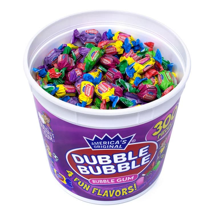 TOOTSIE ROLL INDUSTRIES Bubble Gum Assorted Flavor Twist Tub, 0.16 oz Individually Wrapped, 300/Tub, 2 Tubs/Carton (GRR60004082) thumbnail 3